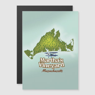 O poster de viagens de Massachusetts da Martha