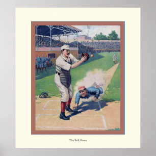 O poster do basebol do vintage do ~ do jogo de