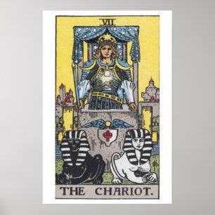 O poster do cartão de Tarot do Chariot