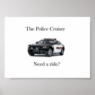O poster do cruzador da polícia