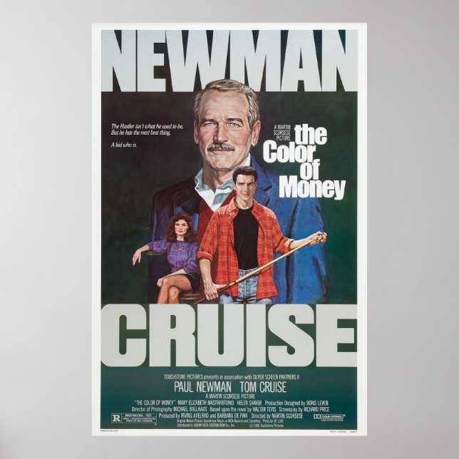 O poster do filme "Cor do Dinheiro" (Frente)