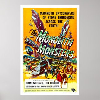 O Poster do filme de Vintage Monolith Monsters