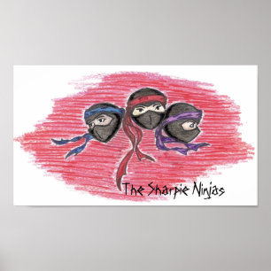O Poster do logotipo Sharpie Ninjas