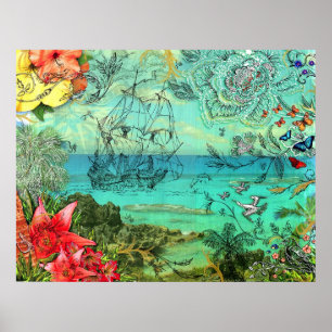 O poster do risco do mar (Bermuda)