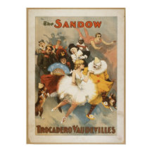 O Poster do Sandow Trocadero Vaudevilles
