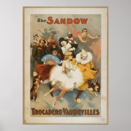 O Poster do Sandow Trocadero Vaudevilles