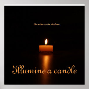 O poster do valor Papel-Illumine uma vela