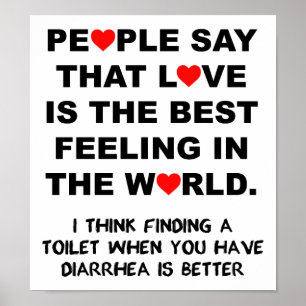 O poster engraçado do melhor sentimento