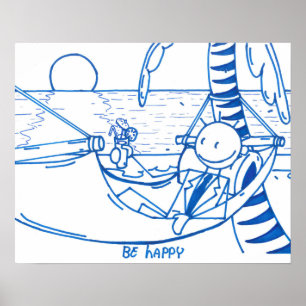 O poster esteja feliz