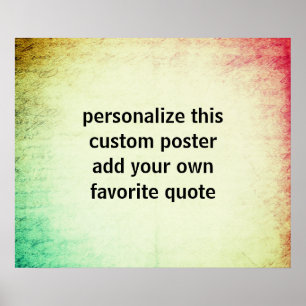 o poster feito sob encomenda adiciona sua própria