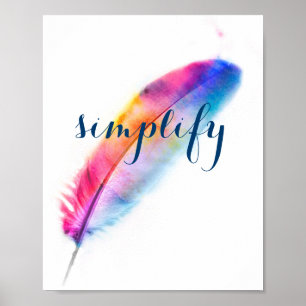 o poster inspirado simplifica a arte colorida da