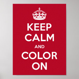 O poster mantem a calma e colore-a sobre