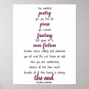 o poster para moldá-lo quis a poesia