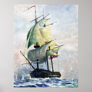 O poster poderoso do navio