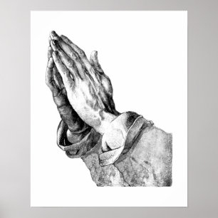 O poster Praying do costume das mãos