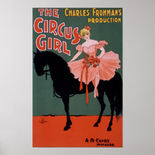 O Poster vintage da Garota do Circo