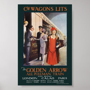 O Poster vintage de Seta do Ouro 1925