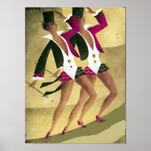 O Poster vintage dos Dançarinos
