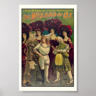 O Poster vintage Musical de Oz de 1903