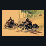 O poster vintage retrô Race Art deco<br><div class="desc">Race Art deco retro poster vintage motocicleta</div>