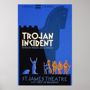 O poster vintage Trojan do incidente