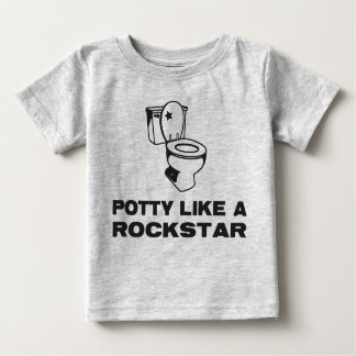 O Potty gosta de uma camisa de Rockstar