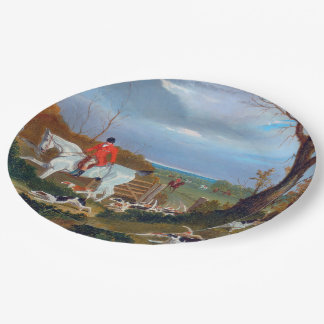 O Prato de Papel Caça à Raposa Suffolk Hunt 1833