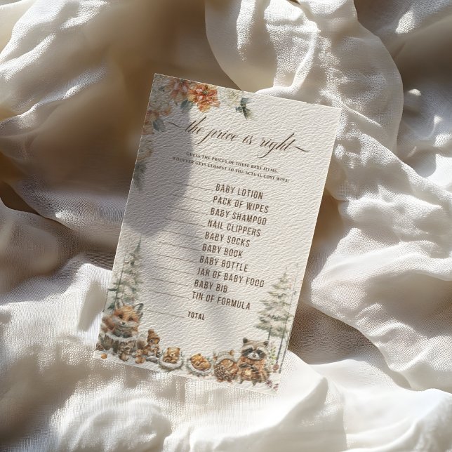 O preço do Chá de fraldas dos animais da floresta  (Criador carregado)