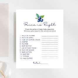 O preço do mirtilo é o jogo do Chá de fraldas cert