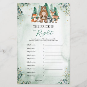 O preço é o Chá de fraldas certo da floresta verde