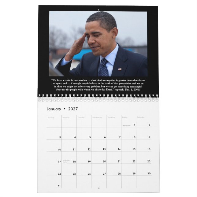 O presidente Barack Obama cita o calendário 2013 (Jan 2027)