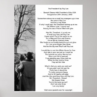 O Presidente de Roy Lee Poster Poem, por protetor 