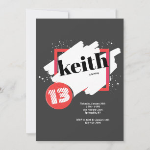 O preto com vermelho detalha o convite