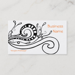 O preto rodou cartão de visita do design do Doodle