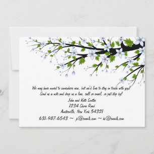 O primavera floresce anúncio novo do endereço