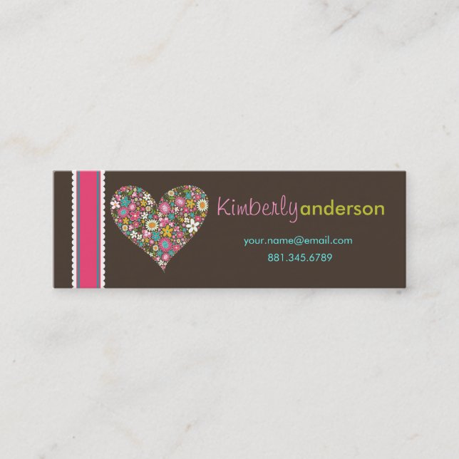 O primavera floresce o cartão de visita do amor do (Frente)