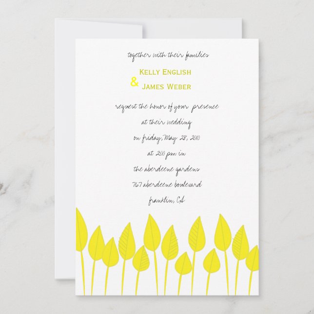 O primavera tem o convite saltado (Frente)