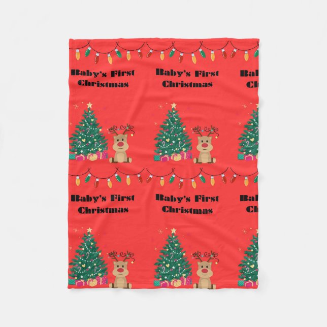 O primeiro cobertor de Natal do bebê (Frente)