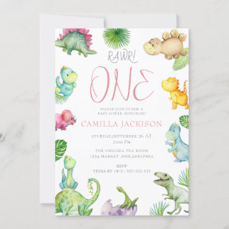 O Primeiro Convite À Bebê De Aniversário Do Dinoss