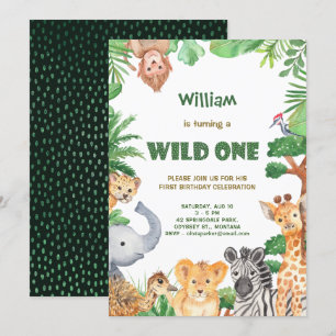 O Primeiro Convite De Aniversário Da Selva Safari