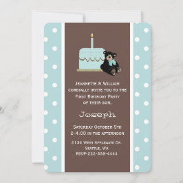 O Primeiro Convite de Aniversário do Bebê Azul e C