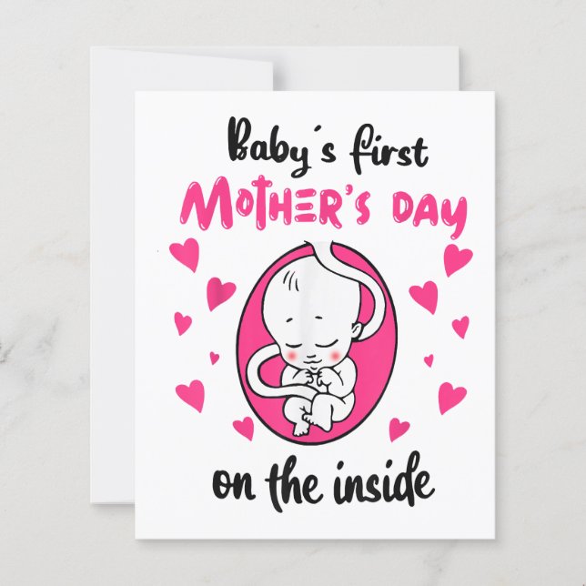 O primeiro Dia de as mães do bebê na Dentro (Frente)
