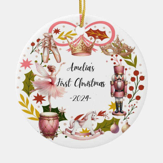 O primeiro Ornamento de Natal de Amelia (Frente)