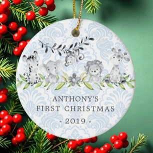 O Primeiro Ornamento de Natal do Bebê de Foto da S