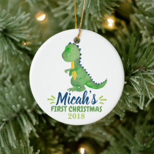O Primeiro Ornamento de Natal do Dinossaur Baby