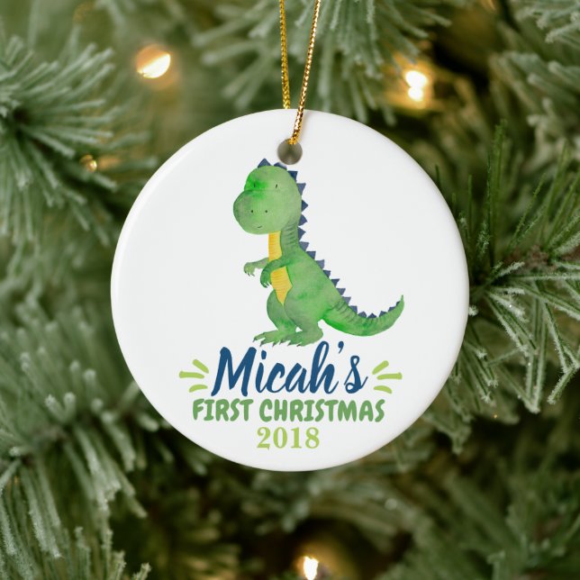 O Primeiro Ornamento de Natal do Dinossaur Baby (Árvore)