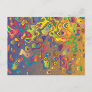 O prisma arco-íris cai no cartão postal