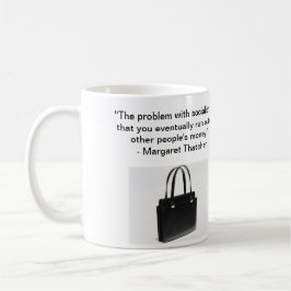 O problema com socialismo - Sra. Thatcher Caneca