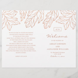 O programa de casamento de ouro elegante se dobrou