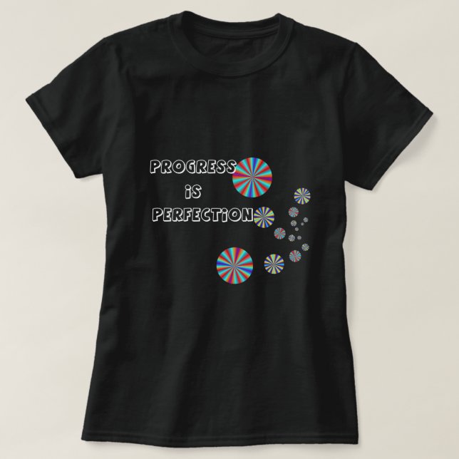 O progresso é a percepção de T-Shirt (Frente do Design)